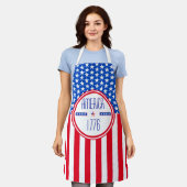 Amerikaans 1776 patriottisch schort (Gedragen)