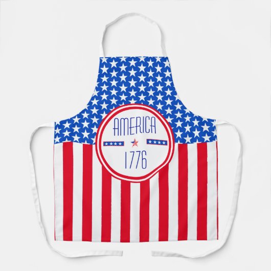 Amerikaans 1776 patriottisch schort (Voorkant)