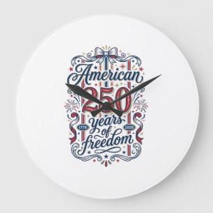 Amerikaans 250 Jaar Vrijheid Patriottisch T-shirt  Grote Klok