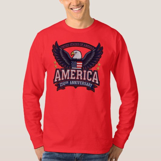 Amerikaans 250-jarig T-shirt (Voorkant)