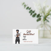 Amerikaans, 89 mm x 51 mm Visitekaartje, Barber th Visitekaartje (Staand voorkant)