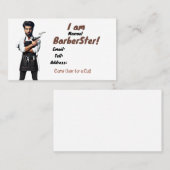 Amerikaans, 89 mm x 51 mm Visitekaartje, Barber th Visitekaartje (Voorkant / Achterkant)