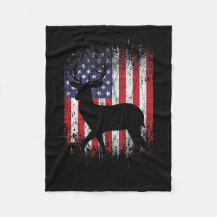 Amerikaans achterste jachtpatriottische jager — Wh Fleece Deken