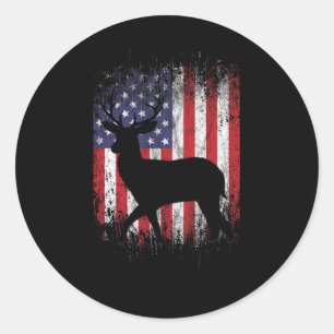 Amerikaans achterste jachtpatriottische jager — Wh Ronde Sticker