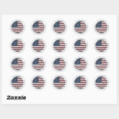 Amerikaans adres voor militaire patriottische teru ronde sticker (Vel)