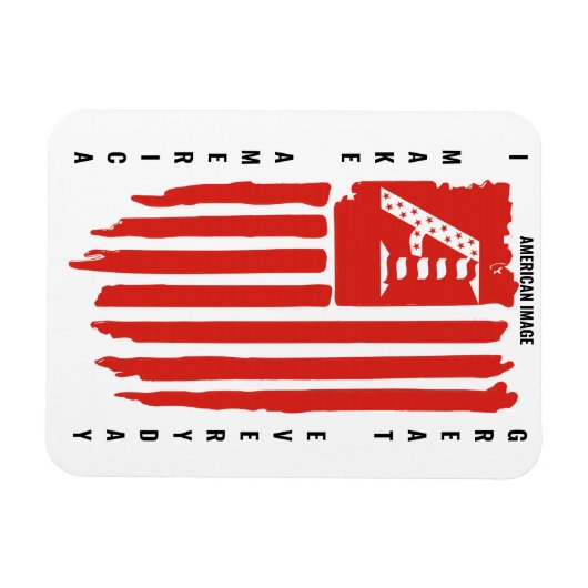 Amerikaans Afbeelding Magnet Magneet (Horizontaal)