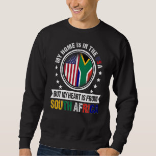 Amerikaans Afrikaans Vlag Hart Zuid-Afrika Amerika Trui