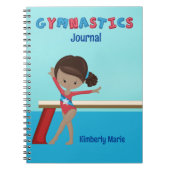Amerikaans Afro-Amerikaans Gymnastiek Meisje Cute  Notitieboek (Voorkant)