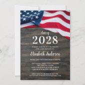 Amerikaans Afstuderen van de Amerikaanse vlag in Kaart (Voorkant)