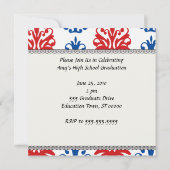 amerikaans afstuderen van rode witte en blauwe dem kaart (Achterkant)