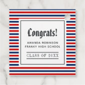 Amerikaans Afstuderen voor zomervakantie Bedankjes Labels (Achterkant)