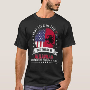 Amerikaans Albanees Huis in US Patriot American Al T-shirt