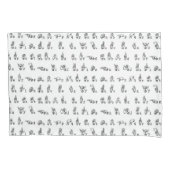 Amerikaans alfabet voor gebarentaal in zwart-wit kussensloop (Voorkant)