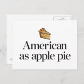 Amerikaans als Apple Pie Briefkaart (Voorkant / Achterkant)