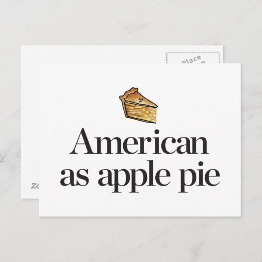 Amerikaans als Apple Pie Briefkaart (Voorkant / Achterkant)