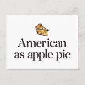 Amerikaans als Apple Pie Briefkaart (Voorkant)