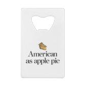 Amerikaans als Apple Pie Creditkaart Flessenopener (Achterkant)