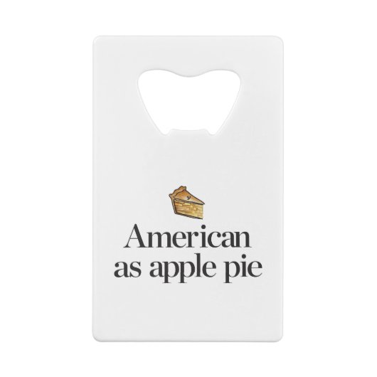 Amerikaans als Apple Pie Creditkaart Flessenopener (Achterkant)
