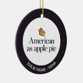 Amerikaans als Apple Pie Keramisch Ornament (Rechts)