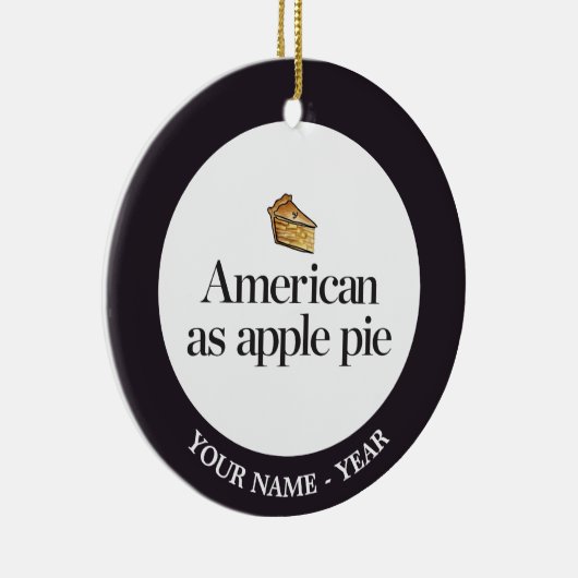Amerikaans als Apple Pie Keramisch Ornament (Rechts)