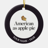 Amerikaans als Apple Pie Keramisch Ornament (Voorkant)