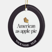 Amerikaans als Apple Pie Keramisch Ornament (Links)