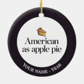 Amerikaans als Apple Pie Keramisch Ornament (Achterkant)