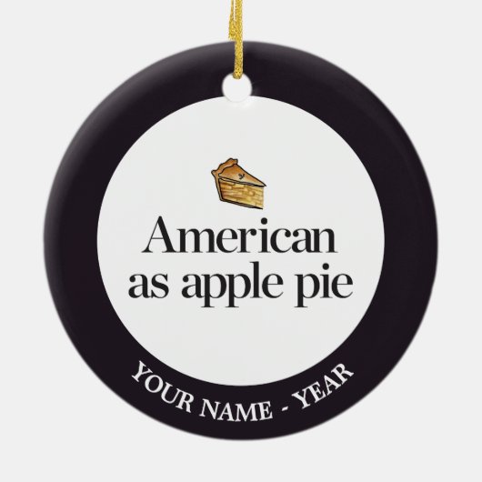Amerikaans als Apple Pie Keramisch Ornament (Achterkant)