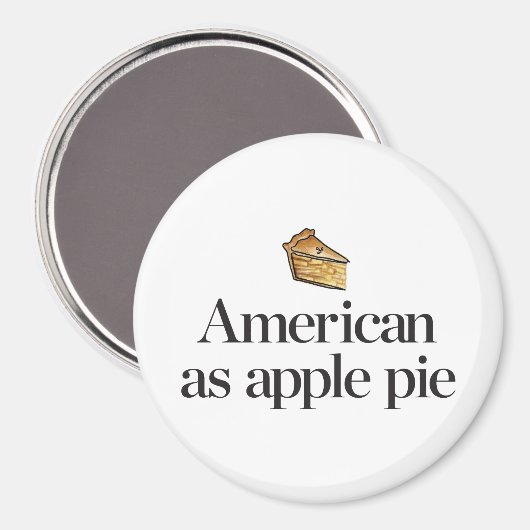 Amerikaans als Apple Pie Magneet (Voorkant / Achterkant)