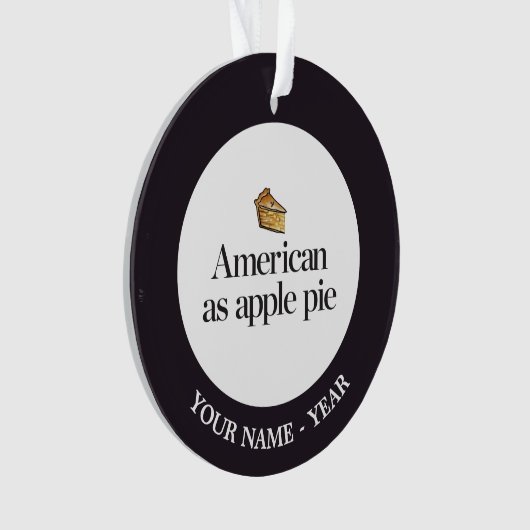 Amerikaans als Apple Pie Ornament (voorkant)