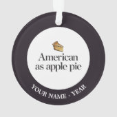 Amerikaans als Apple Pie Ornament (achterkant)