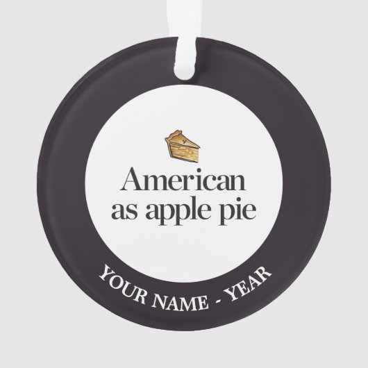 Amerikaans als Apple Pie Ornament (achterkant)