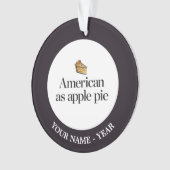 Amerikaans als Apple Pie Ornament (voorkant)