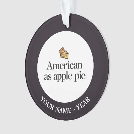 Amerikaans als Apple Pie Ornament (voorkant)
