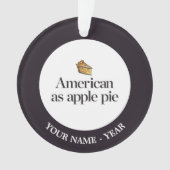 Amerikaans als Apple Pie Ornament (voorkant)