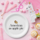 Amerikaans als Apple Pie Papieren Bordje (Feest)
