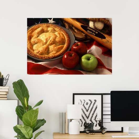 Amerikaans als Apple Pie Poster (Thuiskantoor)