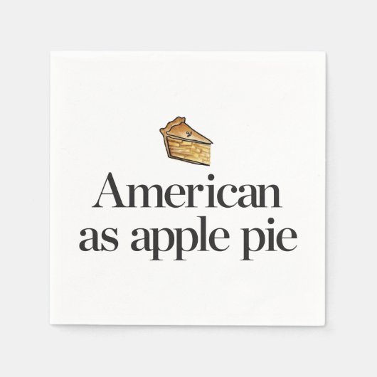 Amerikaans als Apple Pie Servet (Voorkant)