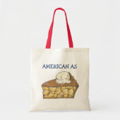 Amerikaans als Apple Pie Slice a la Mode Patriotic Tote Bag (Voorkant)