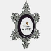 Amerikaans als Apple Pie Tin Sneeuwvlok Ornament (Links)