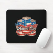 Amerikaans Ameri Kan 4 juli Retro Usa Bier Patr Muismat (Met muis)