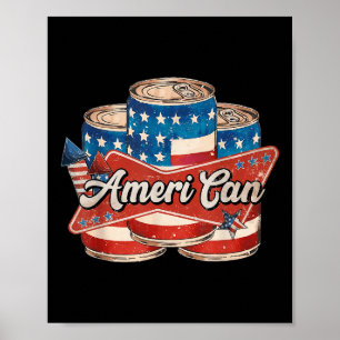 Amerikaans Ameri Kan 4 juli Retro Usa Bier Patriot Poster