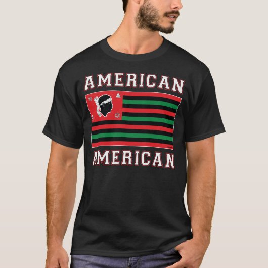 Amerikaans-Amerikaans (Donker T-shirt) T-shirt (Voorkant)