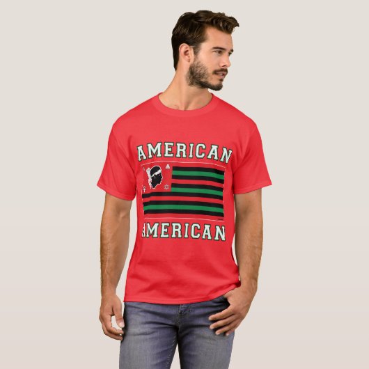 Amerikaans-Amerikaans T-shirt (Voorkant volledig)