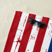 Amerikaans Amerikaans Vlag Rood Blauw Speciaal Pat Strandlaken (In situ)