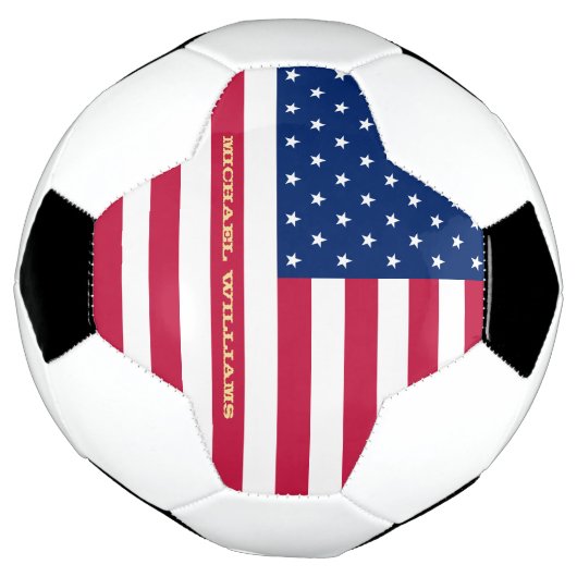 Amerikaans Amerikaans vlaggemonogramme Naam Patrio Voetbal (Gedraaid)