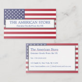 Amerikaans/Amerikaans winkel - Visitekaartje vlag (Voorkant / Achterkant)