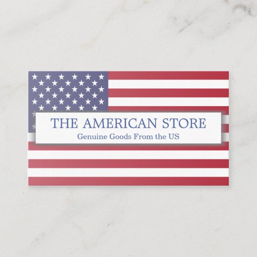 Amerikaans/Amerikaans winkel - Visitekaartje vlag (Voorkant)