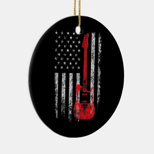 Amerikaans-Amerikaanse gitaarmuzikant verhit Keramisch Ornament (Rechts)