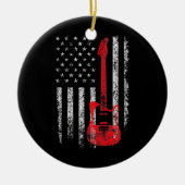 Amerikaans-Amerikaanse gitaarmuzikant verhit Keramisch Ornament (Voorkant)